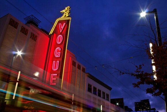 Image of the Vogue Theatre sign