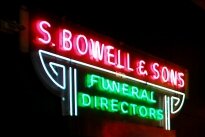 Image of S. Bowell and Sons Funeral Directors Neon Sign